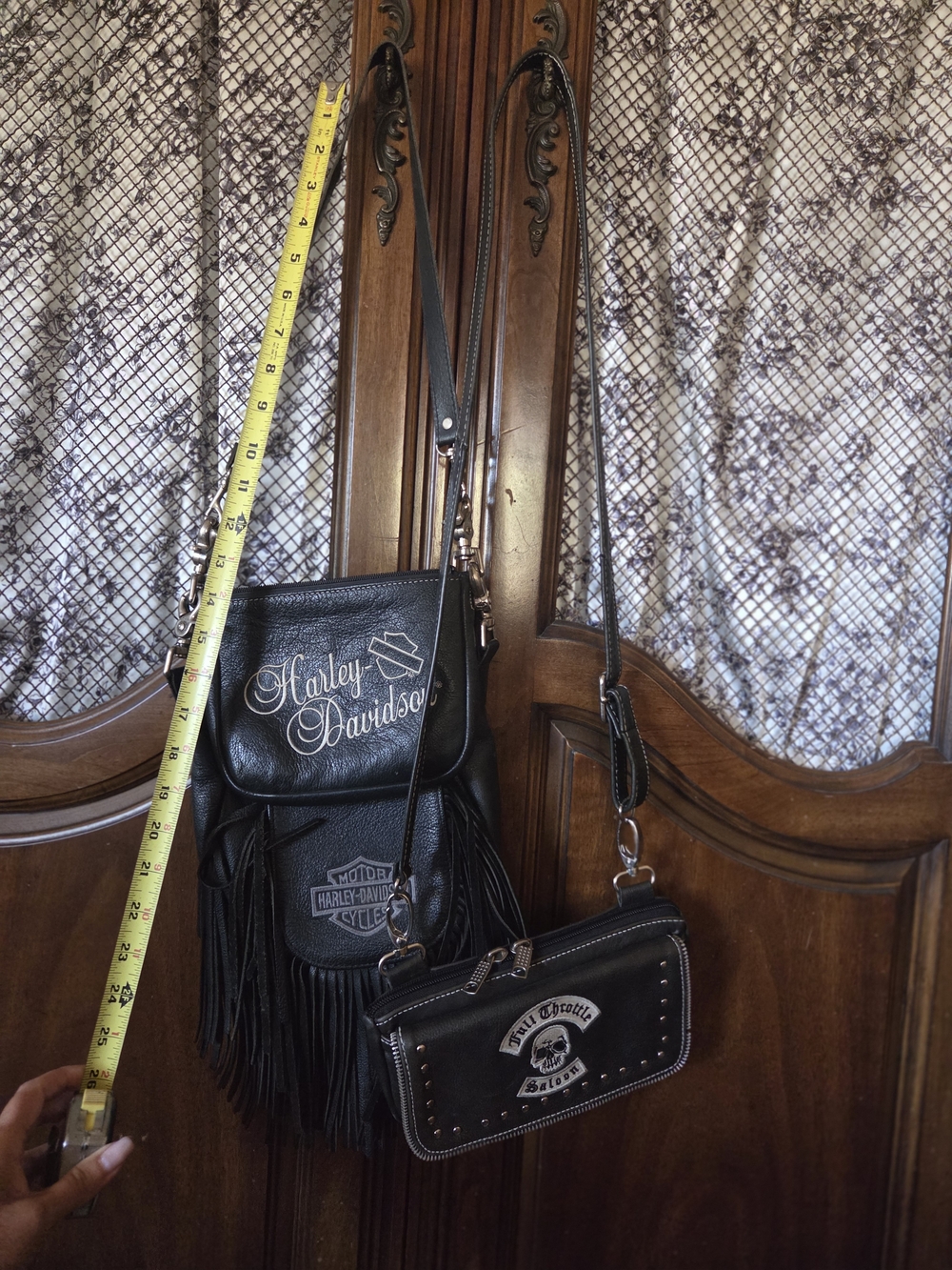 Harley-Davidson Black Leather Fringe Crossbody Bag - Picture 13 of 13